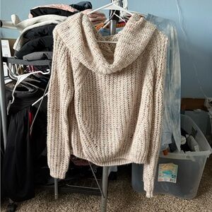moon & madison Cream Cowl Neck Sweater
